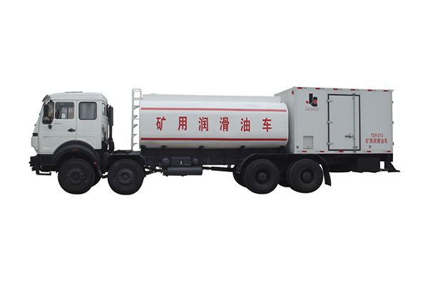 Camion de lubrification minier